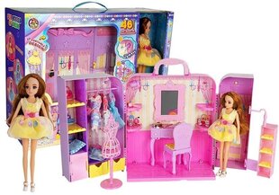 Lėlė ir drabužinė su šviesomis kaina ir informacija | Žaislai mergaitėms | pigu.lt