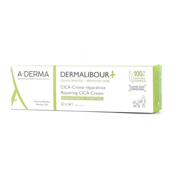 Veido ir kūno kremas A-derma Dermalibour + Cica Rejuvenating Repair Cream, 50 ml kaina ir informacija | Kūno kremai, losjonai | pigu.lt