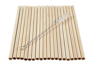 Bambuko šiaudeliai kaina ir informacija | Virtuvės įrankiai | pigu.lt