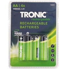 Заряжаемые аккумуляторы Tronic 2500mAh AA, 4 шт. цена и информация | Батарейки | pigu.lt
