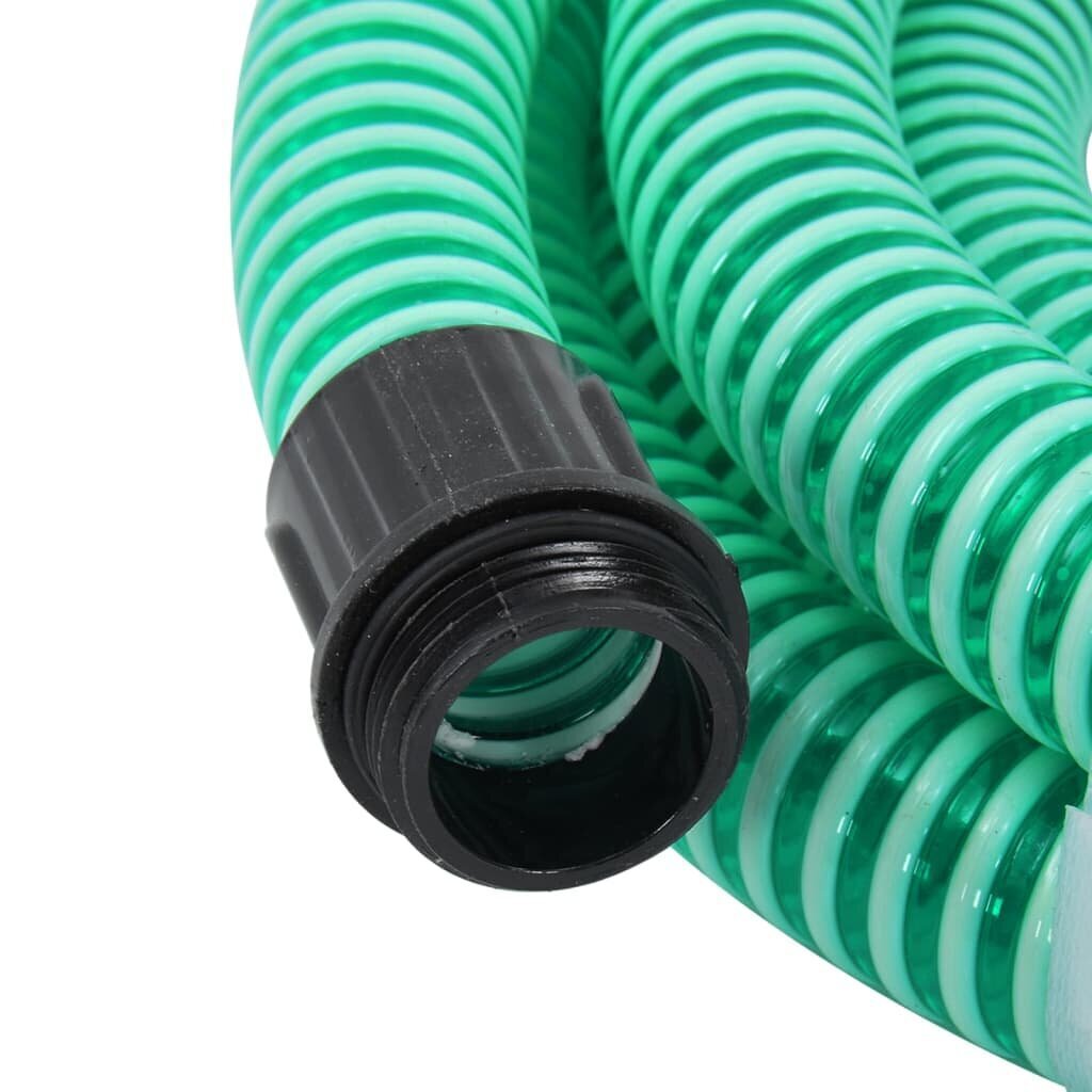 Siurbimo žarna su žalvarinėmis jungtimis, 10m, 25mm, žalia цена и информация | Plovimo įrangos priedai | pigu.lt