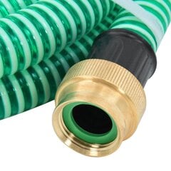 Siurbimo žarna su žalvarinėmis jungtimis, 15m, 25mm, žalia kaina ir informacija | vidaXL Aukšto slėgio plovimo įranga ir priedai | pigu.lt