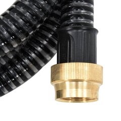 Siurbimo žarna su žalvarinėmis jungtimis, 4m, 25mm, juoda kaina ir informacija | Plovimo įrangos priedai | pigu.lt