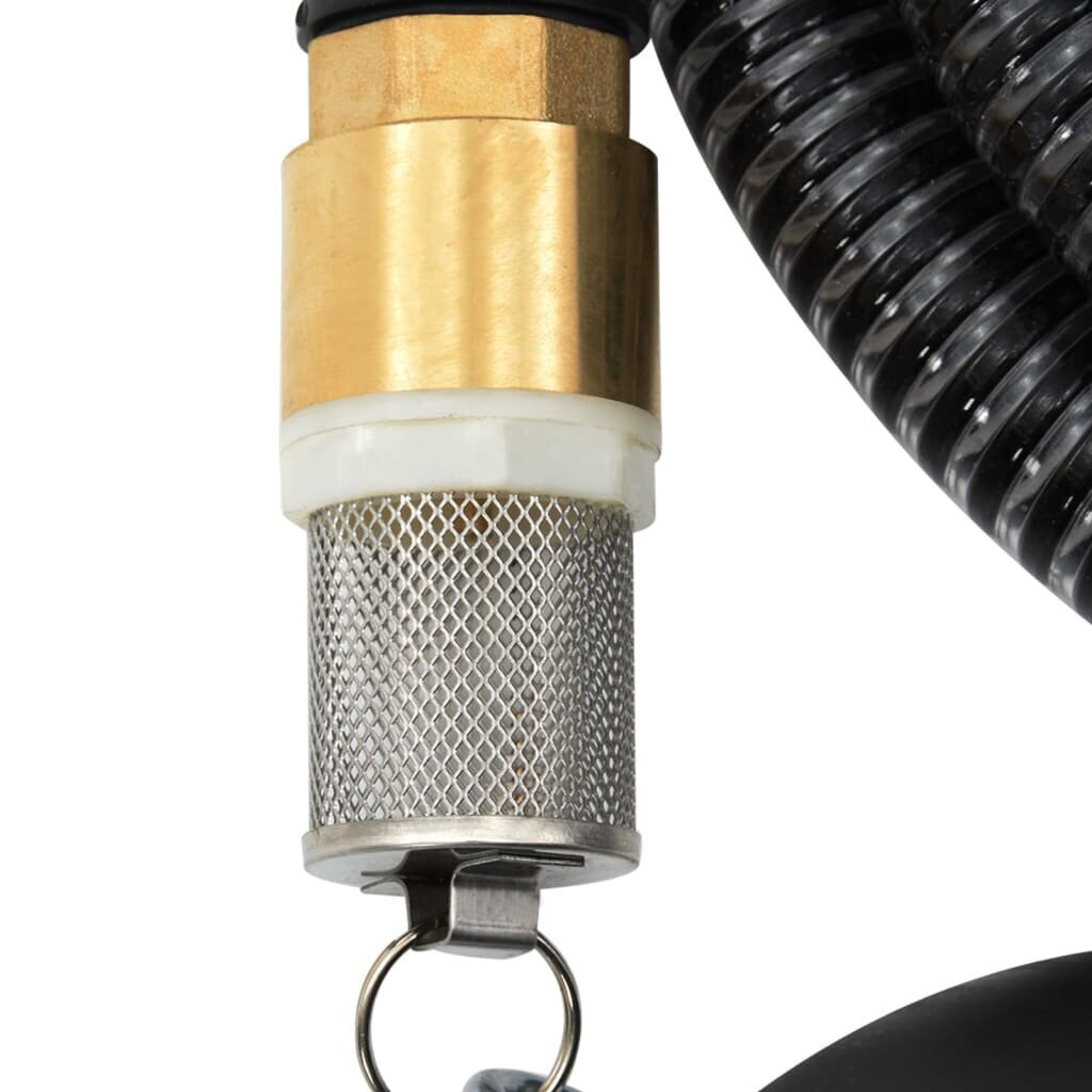 Siurbimo žarna su žalvarinėmis jungtimis, 15m, 25mm, juoda kaina ir informacija | Plovimo įrangos priedai | pigu.lt