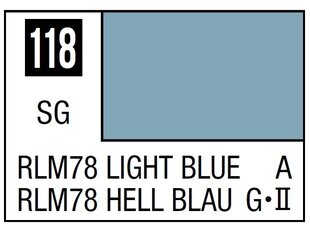 Nitro dažai Mr.Hobby - Mr.Color C-118 RLM78 Light Blue, 10ml kaina ir informacija | Piešimo, tapybos, lipdymo reikmenys | pigu.lt