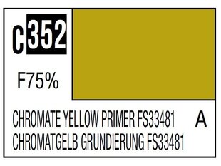 Нитрокраска Mr.Hobby - Mr.Color C-352 Chromate Yellow Primer FS33481, 10 мл цена и информация | Принадлежности для рисования, лепки | pigu.lt