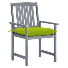Sodo kėdės su pagalvėlėmis, 8 vnt, pilkos kaina ir informacija | Lauko kėdės, foteliai, pufai | pigu.lt