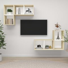 Sieninės televizoriaus spintelės, 4vnt. kaina ir informacija | TV staliukai | pigu.lt