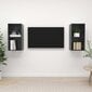 Sieninės televizoriaus spintelės, 2 vnt, pilkos цена и информация | TV staliukai | pigu.lt
