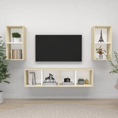 Sieninės televizoriaus spintelės, 4vnt. kaina ir informacija | TV staliukai | pigu.lt