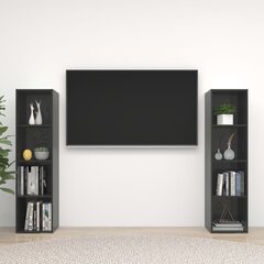 Televizoriaus spintelės, 2 vnt., pilkos kaina ir informacija | TV staliukai | pigu.lt