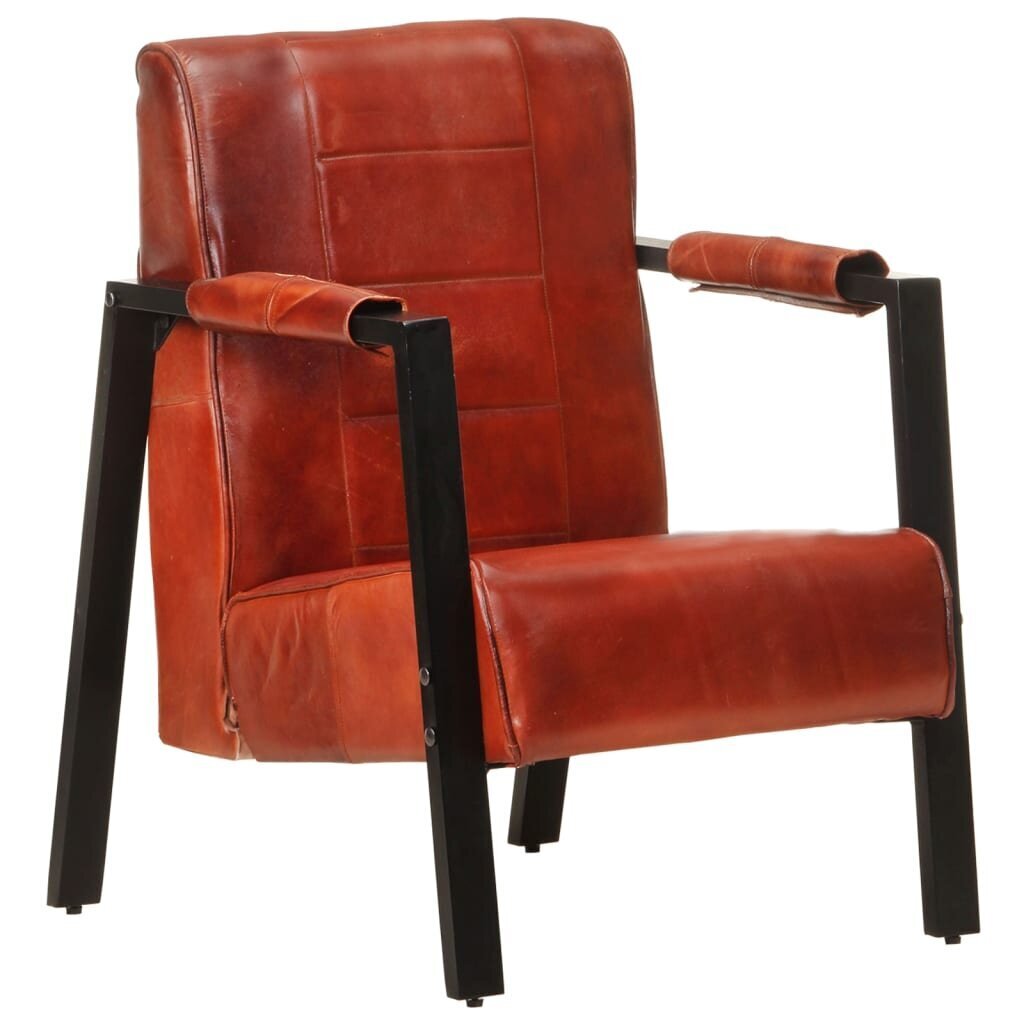 Krėslas, tamsiai rudos spalvos, 60x80x87 cm цена и информация | Svetainės foteliai | pigu.lt