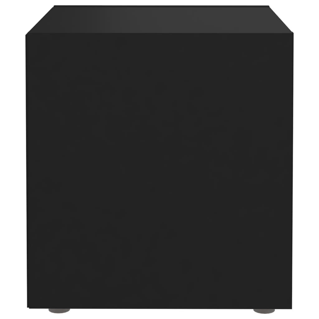 Televizoriaus spintelės, juodos, 37x35x37 cm, 2 vnt. kaina ir informacija | TV staliukai | pigu.lt