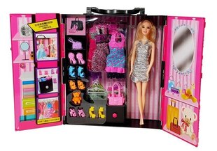 Lėlė su spinta ir aksesuarais Lean Toys kaina ir informacija | Žaislai mergaitėms | pigu.lt