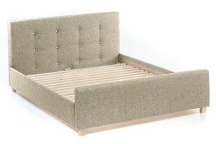 Кровать Venecija, текстильная обивка, бежевый Inari 22 цена и информация | Кровати | pigu.lt