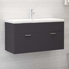 Spintelė praustuvui, pilkos spalvos, 90x38,5x46cm, MDP цена и информация | Шкафчики для ванной | pigu.lt