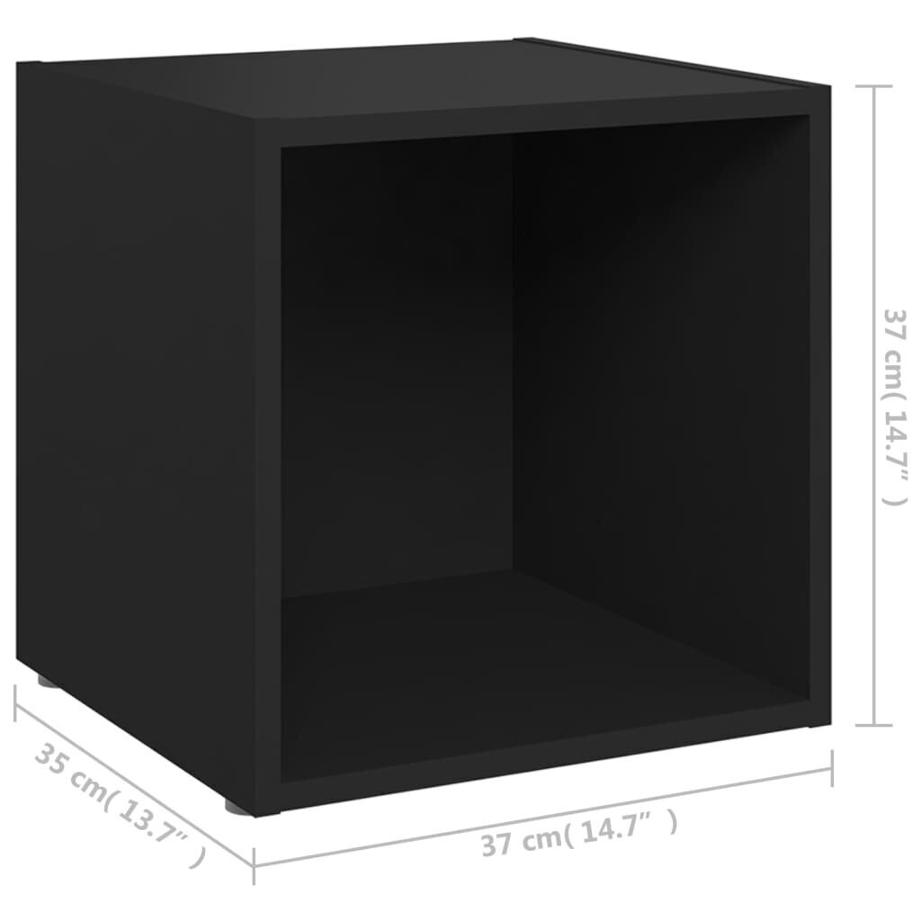 Televizoriaus spintelė, 37x35x37 cm, juoda kaina ir informacija | Svetainės spintelės | pigu.lt