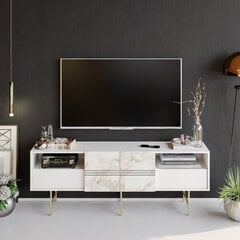 ТВ столик Kalune Design Derin, белый цена и информация |  Тумбы под телевизор | pigu.lt
