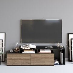 ТВ стол Kalune Design Nexera, черный/коричневый цена и информация | Тумбы под телевизор | pigu.lt
