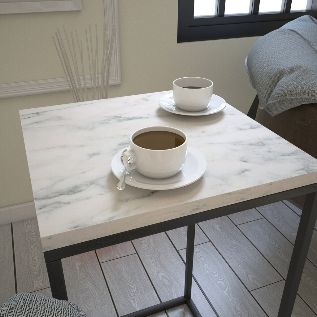 Staliukas Kalune Design Pure, baltas/juodas kaina ir informacija | Kavos staliukai | pigu.lt