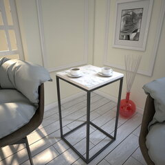 Стол Kalune Design Pure, белый/черный цена и информация | Журнальные столы | pigu.lt