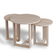 3-jų kavos staliukų komplektas Kalune Design Mira, rudas