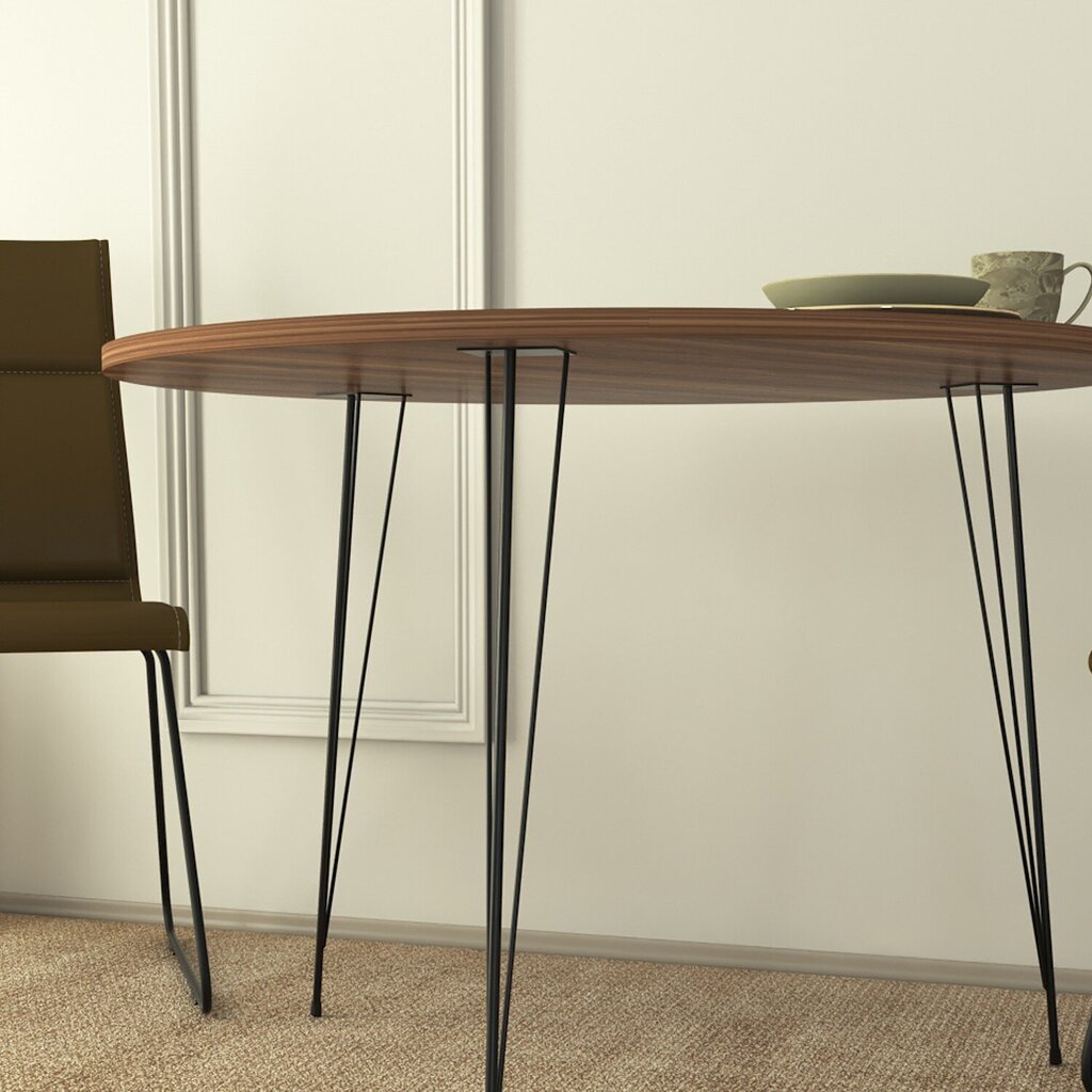 Stalas Kalune Design Sandalf, tamsiai rudas цена и информация | Virtuvės ir valgomojo stalai, staliukai | pigu.lt