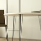 Stalas Kalune Design Sandalf, baltas/juodas цена и информация | Virtuvės ir valgomojo stalai, staliukai | pigu.lt