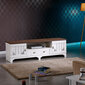 TV staliukas Kalune Design Gazel 170Lk, baltas/rudas kaina ir informacija | TV staliukai | pigu.lt