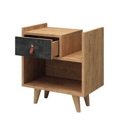 Ночной шкаф Kalune Design Polla, коричневый цена и информация | Прикроватные тумбочки | pigu.lt
