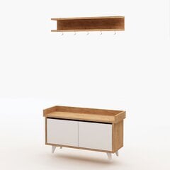 Комплект мебели для прихожей Kalune Design Arasso, коричневый цена и информация | Комплекты в прихожую | pigu.lt