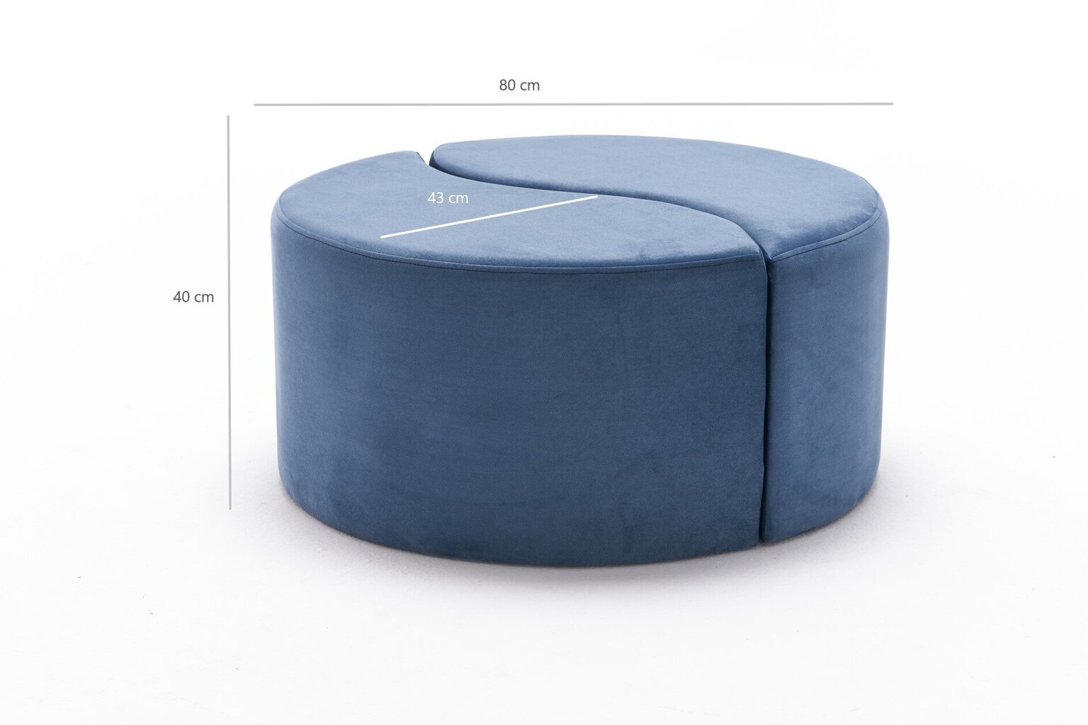 Pufas Kalune Design Alis, mėlynas kaina ir informacija | Sėdmaišiai ir pufai | pigu.lt