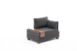 Kampinis fotelis Kalune Design, tamsiai pilkas kaina ir informacija | Svetainės foteliai | pigu.lt
