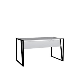 Письменный стол Kalune Design 845 Lara, белый/черный цена и информация | Компьютерные, письменные столы | pigu.lt