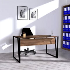 Rašomasis stalas Kalune Design Kemer, rudas/juodas kaina ir informacija | Kompiuteriniai, rašomieji stalai | pigu.lt