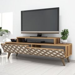 ТВ стол Kalune Design City, коричневый/кремовый цена и информация | Тумбы под телевизор | pigu.lt