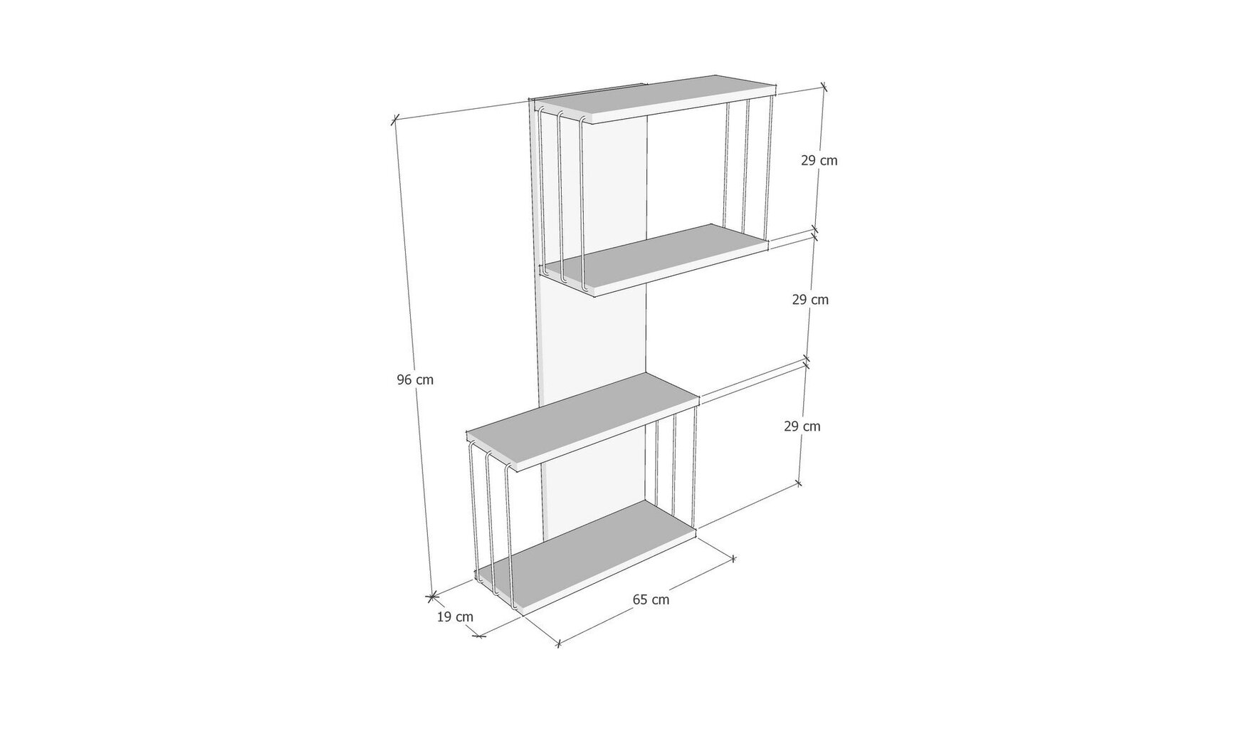 Lentyna Kalune Design Destan, balta kaina ir informacija | Lentynos | pigu.lt