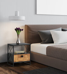 Naktinė spintelė Kalune Design Altunizade, pilka kaina ir informacija | Spintelės prie lovos | pigu.lt