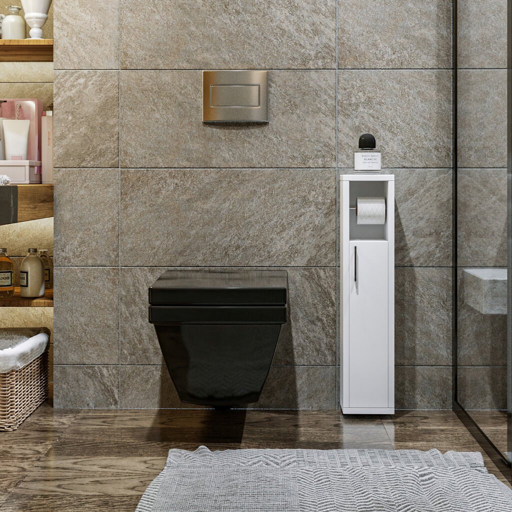Vonios spintelė Kalune Design Star, balta kaina ir informacija | Vonios spintelės | pigu.lt