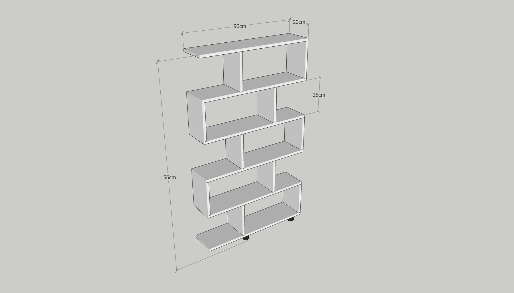 Lentyna Kalune Design Elif, ruda kaina ir informacija | Lentynos | pigu.lt