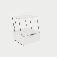 Ночной шкаф Kalune Design Tekoba, белый цена и информация | Прикроватные тумбочки | pigu.lt