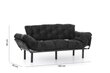 Sofa Kalune Design Nitta Triple, juoda kaina ir informacija | Sofos | pigu.lt