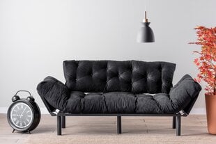 Sofa Kalune Design Nitta Triple, juoda kaina ir informacija | Sofos, sofos-lovos | pigu.lt