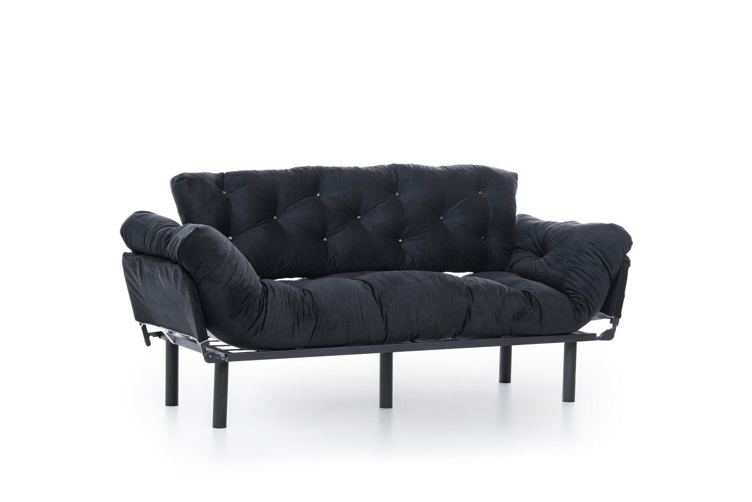 Sofa Kalune Design Nitta Triple, juoda kaina ir informacija | Sofos | pigu.lt