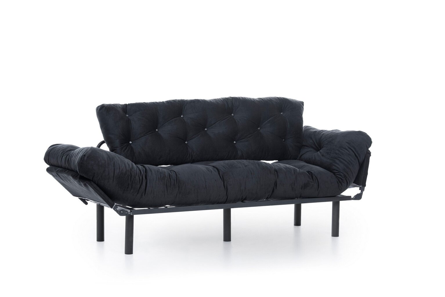 Sofa Kalune Design Nitta Triple, juoda kaina ir informacija | Sofos | pigu.lt