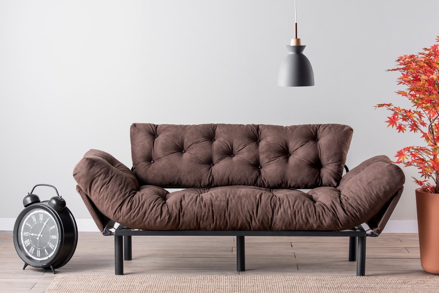 Sofa Kalune Design Nitta Triple, ruda kaina ir informacija | Sofos | pigu.lt