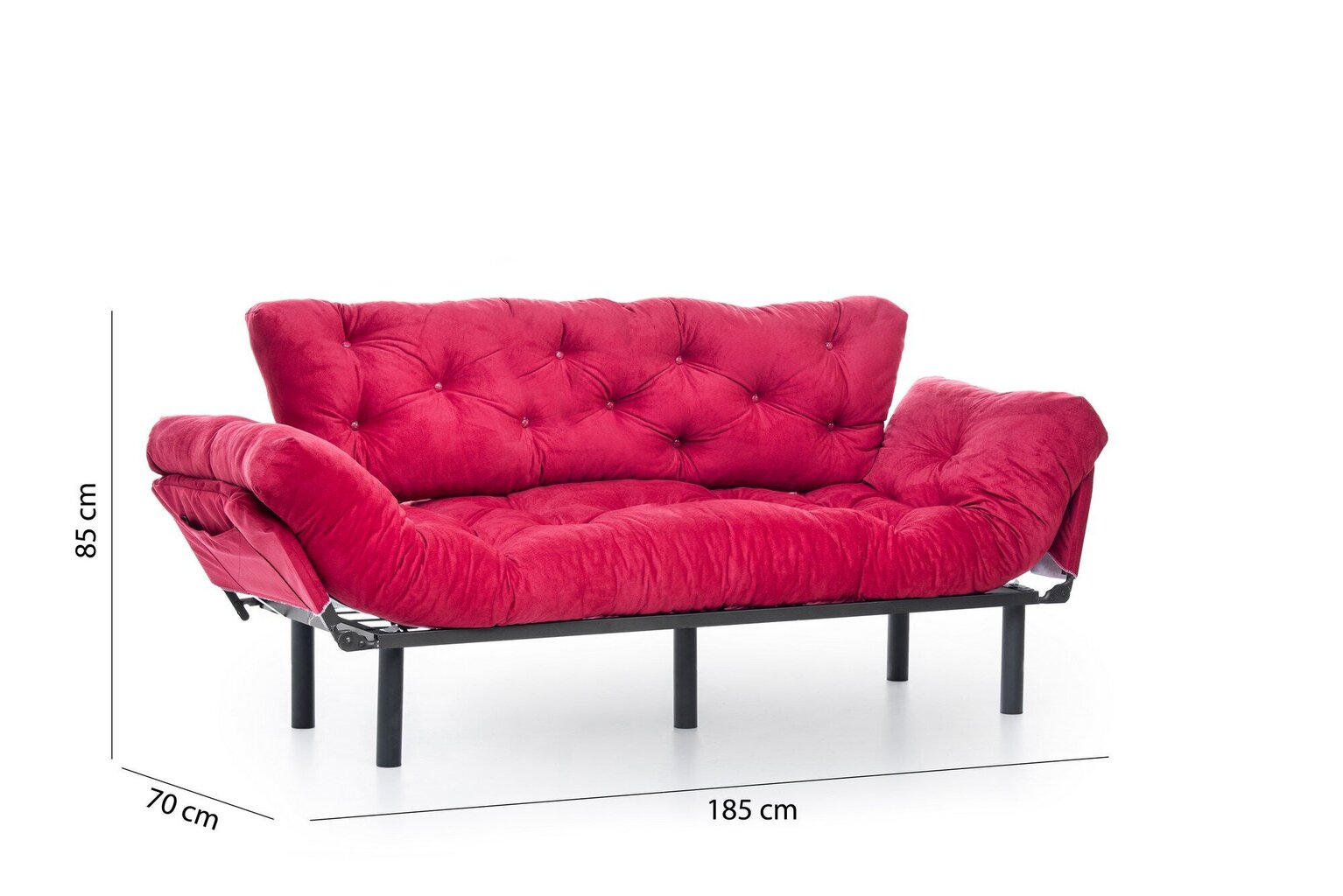 Sofa Kalune Design Nitta Triple, raudona kaina ir informacija | Sofos | pigu.lt