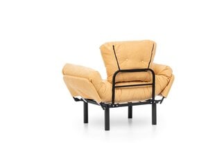 Išskleidžaiamas fotelis Kalune Design Nitta Single, geltonas kaina ir informacija | Svetainės foteliai | pigu.lt