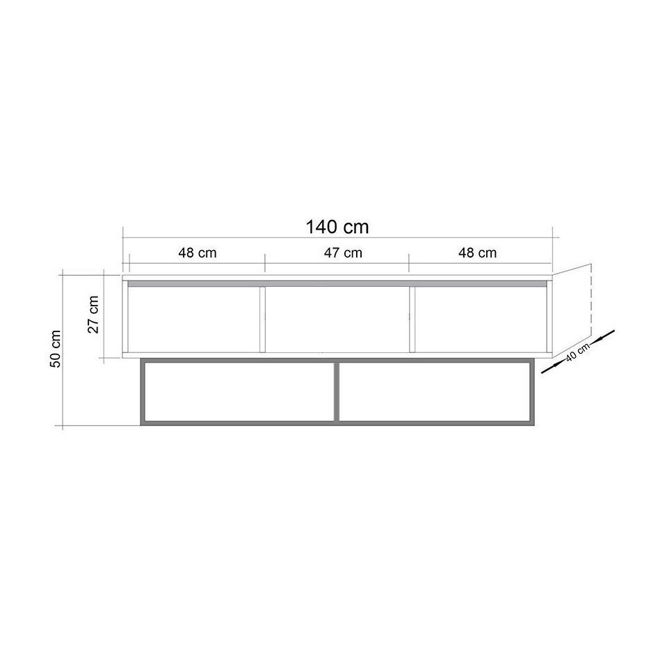 TV staliukas Kalune Design Milo 140, rudas kaina ir informacija | TV staliukai | pigu.lt