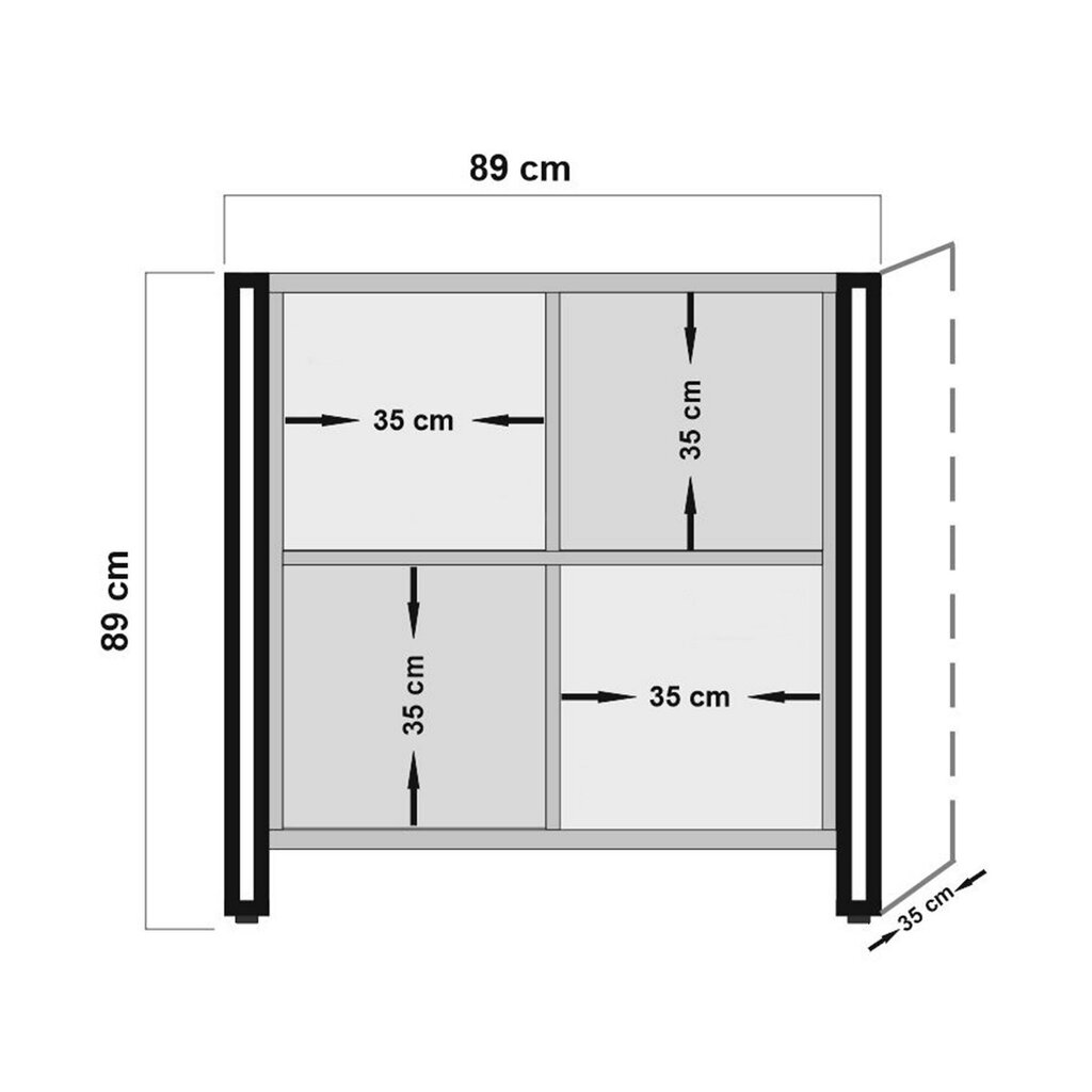 Komoda Kalune Design Arcas Verna, ruda kaina ir informacija | Komodos | pigu.lt